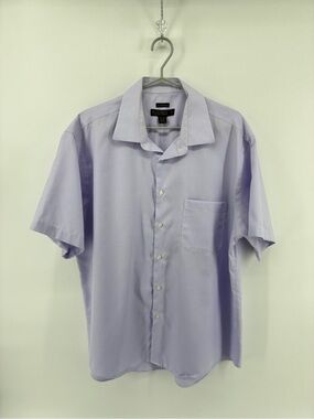 Alfred Alfred Sung Men’s Lavender Short-Sleeve Button-Up Shirt